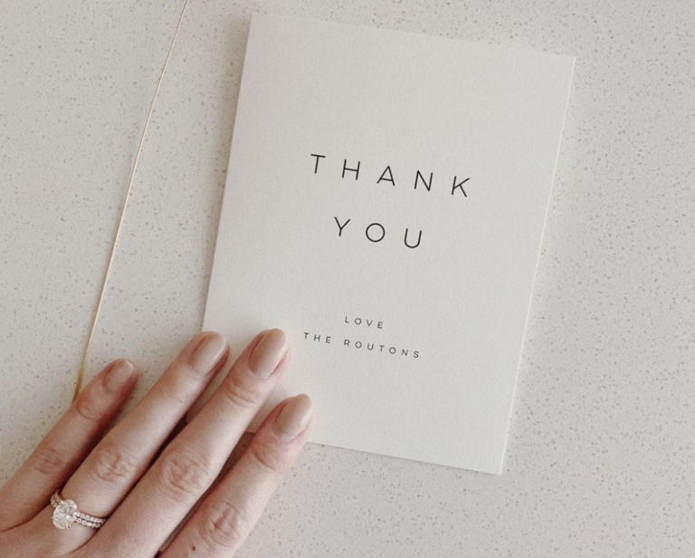 How long do you have to write a thank you note for a wedding gift?